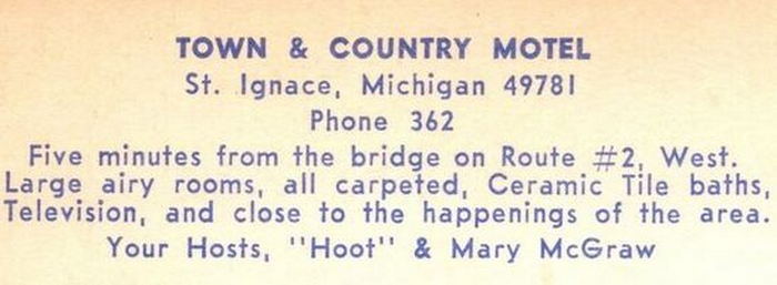 Town & Country Motel (Town and Country Motel) - Vintage Postcard (newer photo)